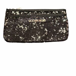 Victoria's Secret Sparkling Black Sequin Clutch